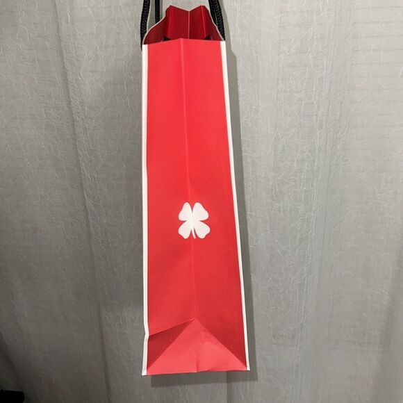 Lucky Brand White Red Black Paper Shopping Tote - Picture 3 of 6